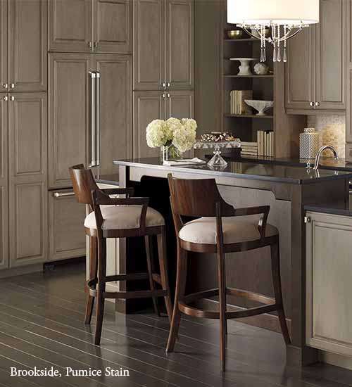 Brookside Kitchen Cabinets and Island with Pumice Staining